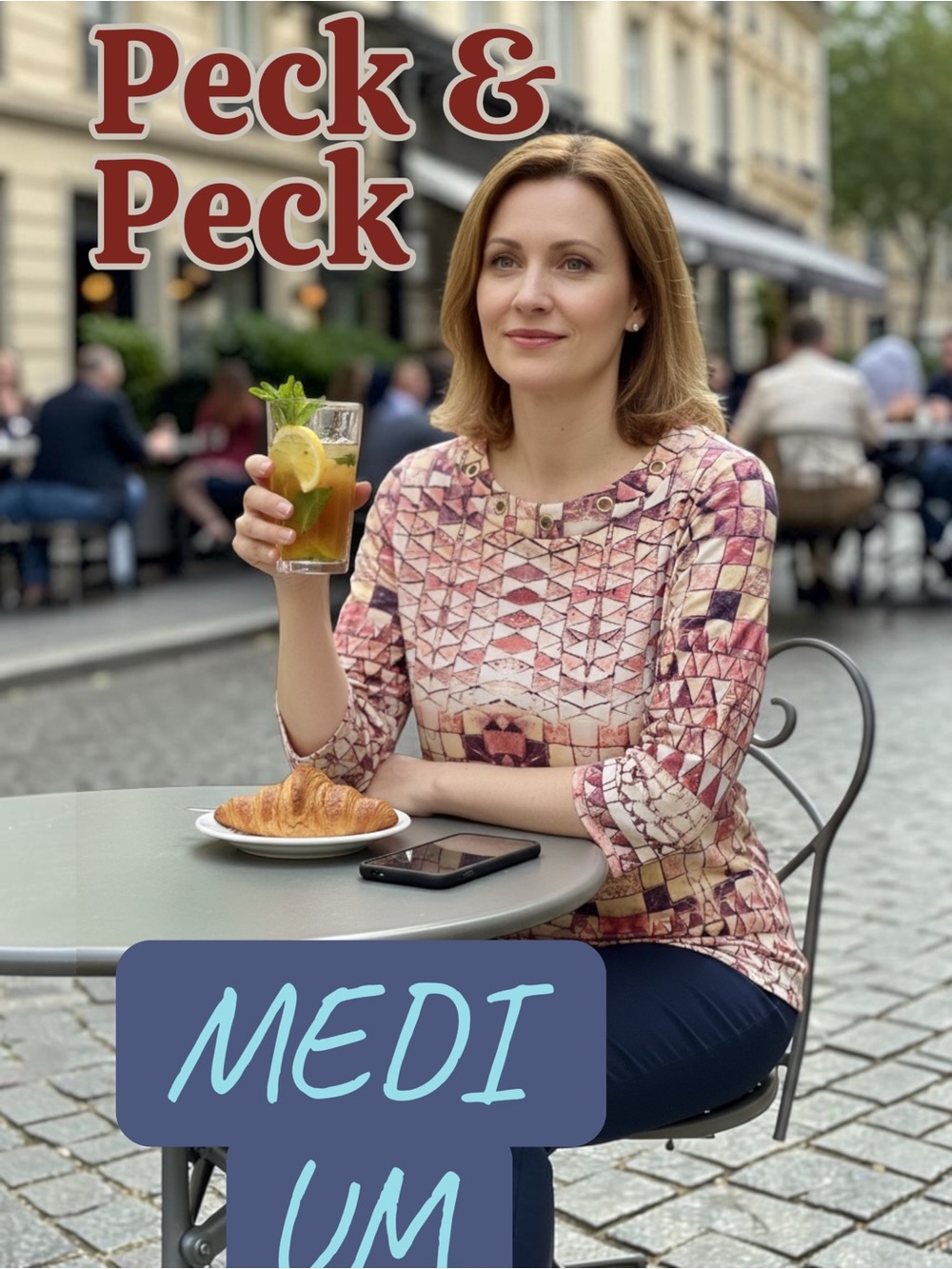 Peck & Peck Geometric Pattern Top